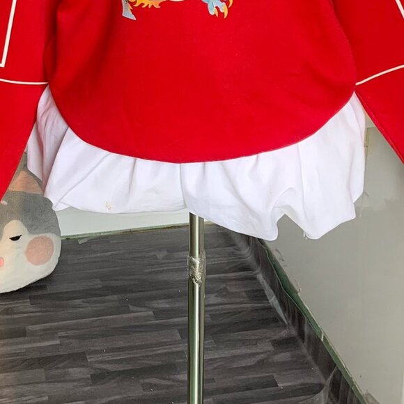 Red Dragon Graphic Sweatshirt Varsity Oversized - Picture 3 of 4